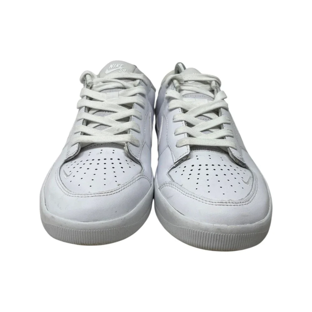 Nike Sneaker Men's Size 10 SB Force 58 Premium Triple White DH7505-100 Leather